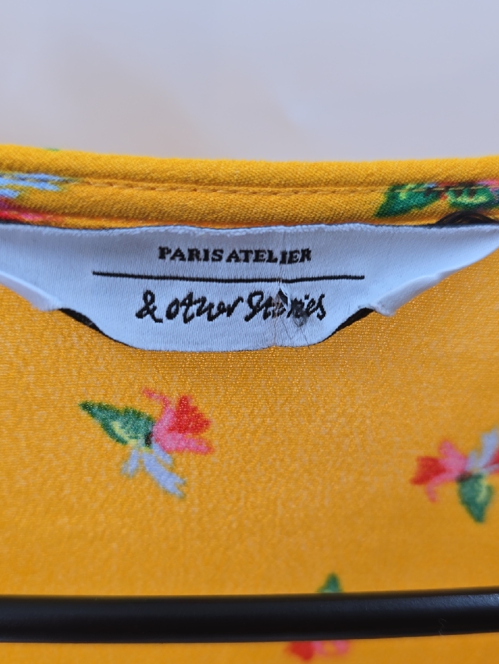& Other Stories Mustard Yellow Floral Wrap Maxi Dress - Picture 2 of 9